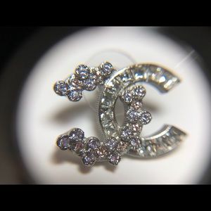 Chanel colored crystal earrings